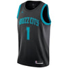 1-Malik Monk Charlotte Hornets  Swingman Jersey – City Edition – Black