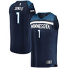 1-Tyus Jones Minnesota Timberwolves  Jersey Green - Icon Edition – Navy