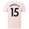15-Andreas Pereira Manchester United Away Soccer Jersey 2018-19 – Coral