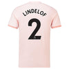 2-Victor Lindelof Manchester United Away Soccer Jersey 2018-19 – Coral