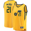 21-Erik McCree Utah Jazz  Player Jersey Gold - Statement Edition