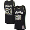 21-Tim Duncan San Antonio Spurs  Straight Fire Camo Swingman Jersey – Black