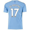 De Bruyne 17 Manchester City Home Soccer Jersey 2019-20