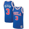 3-Allen Iverson Philadelphia 76ers  1996-97 Hardwood Classics Swingman Jersey - Royal
