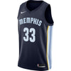 33-Marc Gasol Memphis Grizzlies Swingman Jersey Navy - Icon Edition