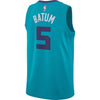 5-Nicolas Batum Charlotte Hornets Swingman Jersey Teal - Icon Edition