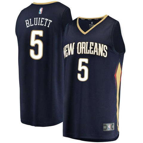 5-Trevon Bluiett New Orleans Pelicans  Jersey - Icon Edition - Navy