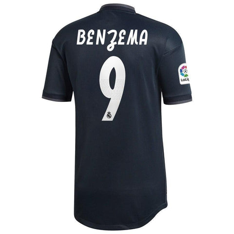 Real Madrid 9-Karim Benzema  Away Soccer Jersey 2018-19 – Gray