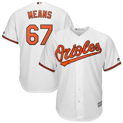 John Means Baltimore Orioles Majestic Official Cool Base Player Jersey - White