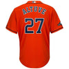 Jose Altuve Houston Astros Majestic 2019 Postseason Official Cool Base Player Jersey - Orange