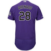 Nolan Arenado Colorado Rockies Majestic Home Collection Flex Base Player Jersey - White/Purple
