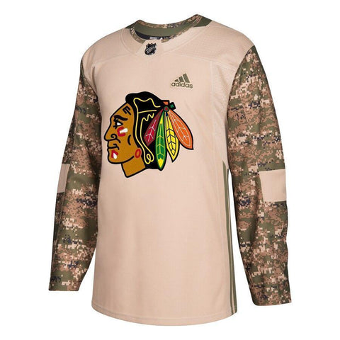 Chicago Blackhawks adidas Veterans Day Practice Jersey - Camo