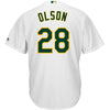 Matt Olson Oakland Athletics Majestic Home Official Cool Base Player Jersey - White