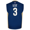 Mens New Orleans Pelicans Omer Asik adidas Navy Blue Road Jersey