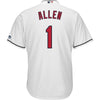 Greg Allen Cleveland Indians Majestic Home Official Cool Base Player Jersey - White