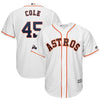 Gerrit Cole Houston Astros Majestic 2019 Postseason Official Cool Base Player Jersey - White