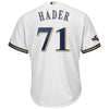 Josh Hader Milwaukee Brewers Majestic 2019 Postseason Official Cool Base Player Jersey - White