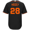 Buster Posey San Francisco Giants Majestic Big & Tall Alternate Cool Base Replica Player Jersey - Black