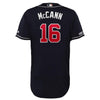 Brian McCann Atlanta Braves Majestic Alternate Collection Flex Base Player Jersey – Navy/Scream