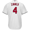 Bradley Zimmer Cleveland Indians Majestic Home Cool Base Jersey - White