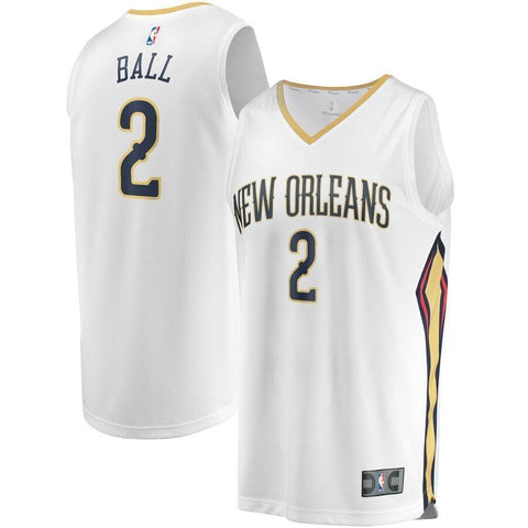 Lonzo Ball New Orleans Pelicans Fanatics Branded Fast Break Jersey White - Association Edition