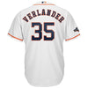 Justin Verlander Houston Astros Majestic 2019 Postseason Official Cool Base Player Jersey - White