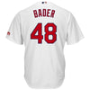 Harrison Bader St. Louis Cardinals Majestic Alternate Official Cool Base Jersey - Light Blue/White