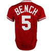 Johnny Bench Cincinnati Reds Mitchell & Ness 1983 Copperstown Collection Mesh Batting Practice Jersey - Red