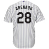 Nolan Arenado Colorado Rockies Majestic Home Official Cool Base Player Jersey - White/Purple