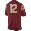 #12 Florida State Seminoles Game Football Jersey - Garnet
