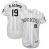 Charlie Blackmon Colorado Rockies Majestic Home Flex Base Collection Player Jersey – White