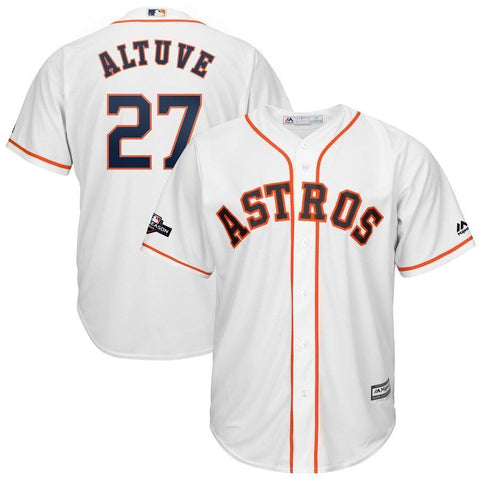 Jose Altuve Houston Astros Majestic 2019 Postseason Official Cool Base Player Jersey - White