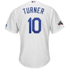 Justin Turner Los Angeles Dodgers Majestic 2019 Postseason Home Official Cool Base Player Jersey - White