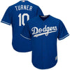 Justin Turner Los Angeles Dodgers Majestic Official Cool Base Player Jersey - White/Royal