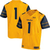 #1 Cal Bears Under Armour Team Replica Football Jersey - Gold