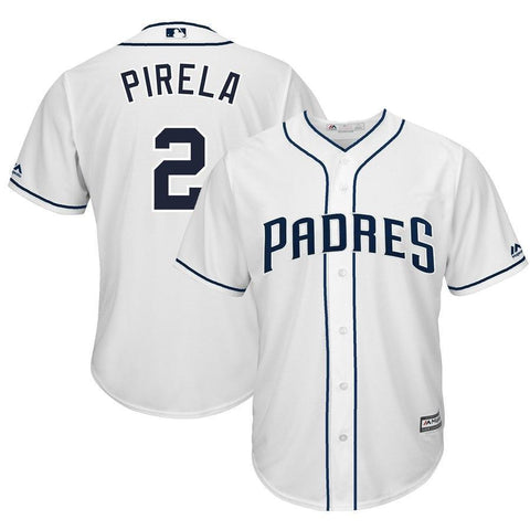 Jose Pirela San Diego Padres Majestic Home Cool Base Player Jersey – White
