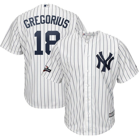 Didi Gregorius New York Yankees Majestic 2019 Postseason Official Cool Base Player Jersey - White/Navy