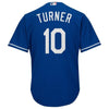 Justin Turner Los Angeles Dodgers Majestic Official Cool Base Player Jersey - White/Royal