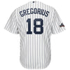 Didi Gregorius New York Yankees Majestic 2019 Postseason Official Cool Base Player Jersey - White/Navy