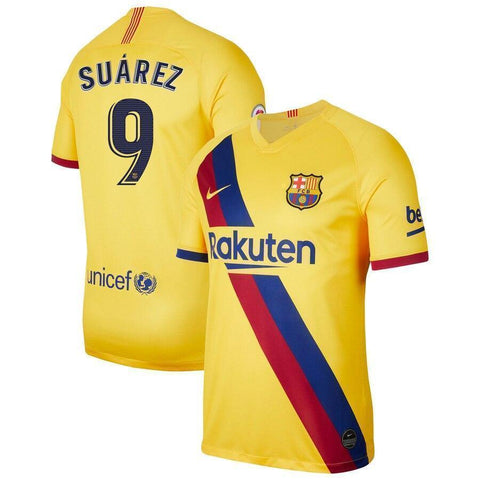 Luis Suárez Barcelona 2019/20 Away Stadium Player Jersey – Yellow