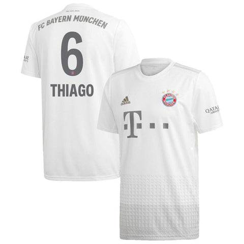 Thiago Alcântara Bayern Munich Away Soccer Jersey 2019-20 – White
