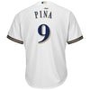 Manny Pina Milwaukee Brewers Majestic Home Cool Base Player Jersey - White