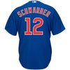 Kyle Schwarber Chicago Cubs Majestic Official Cool Base Player Jersey - White/Royal