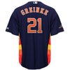 Zack Greinke Houston Astros Majestic 2019 Postseason Official Cool Base Player Jersey - Navy