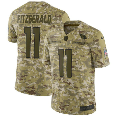 Larry Fitzgerald Arizona Cardinals Nike Salute to Service Limited Jersey - Camo