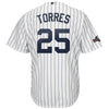 Gleyber Torres New York Yankees Majestic 2019 Postseason Official Cool Base Player Jersey - White/Navy
