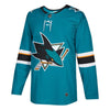 San Jose Sharks adidas Home Blank Jersey - Teal