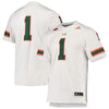 Miami Hurricanes adidas Team Premier Football Jersey - White
