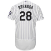 Nolan Arenado Colorado Rockies Majestic Home Collection Flex Base Player Jersey - White/Purple