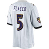 Joe Flacco Baltimore Ravens Nike Limited Jersey - White with all White Collar